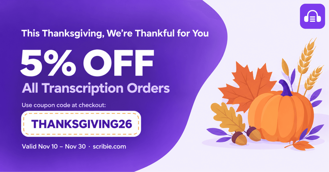 This Thanksgiving, We’re Thankful for You: Enjoy 5% Off