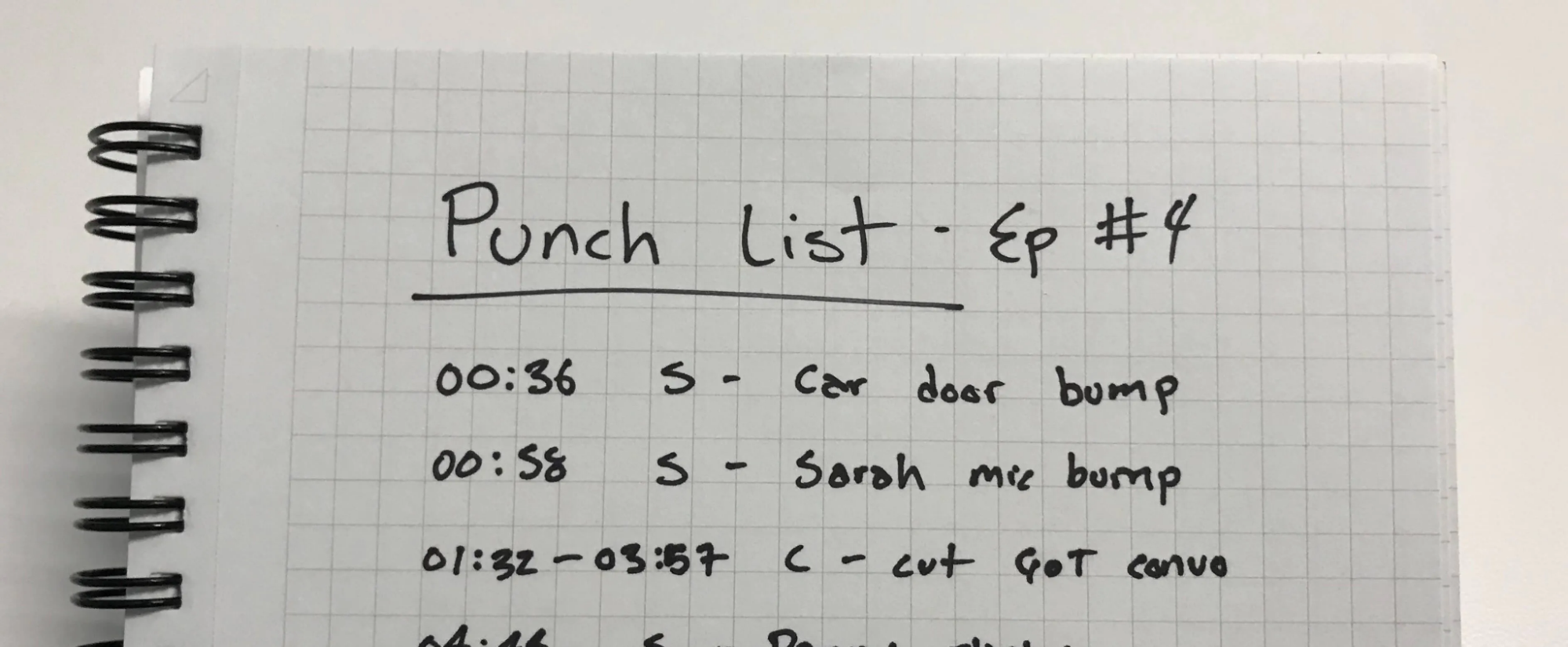 Punch List via BuzzSprout - Scribie