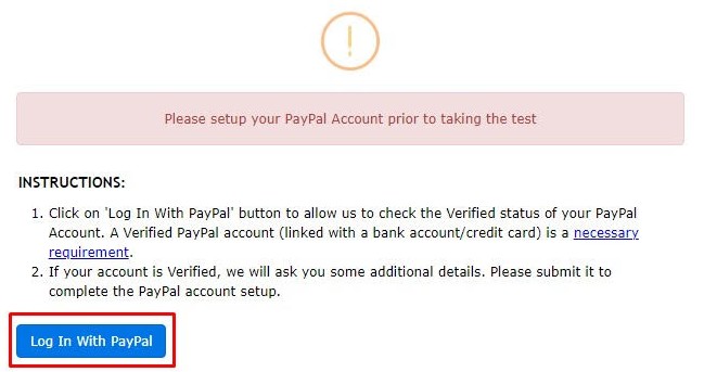 Log In With PayPal