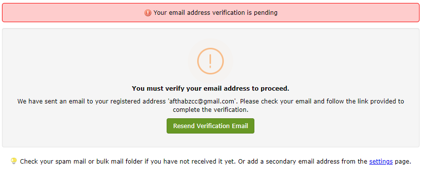 Resend Verification Email