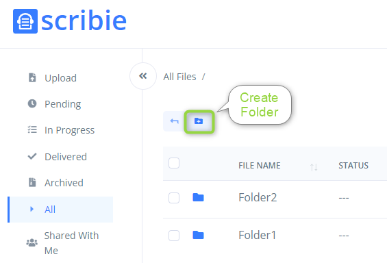Create Folder Button