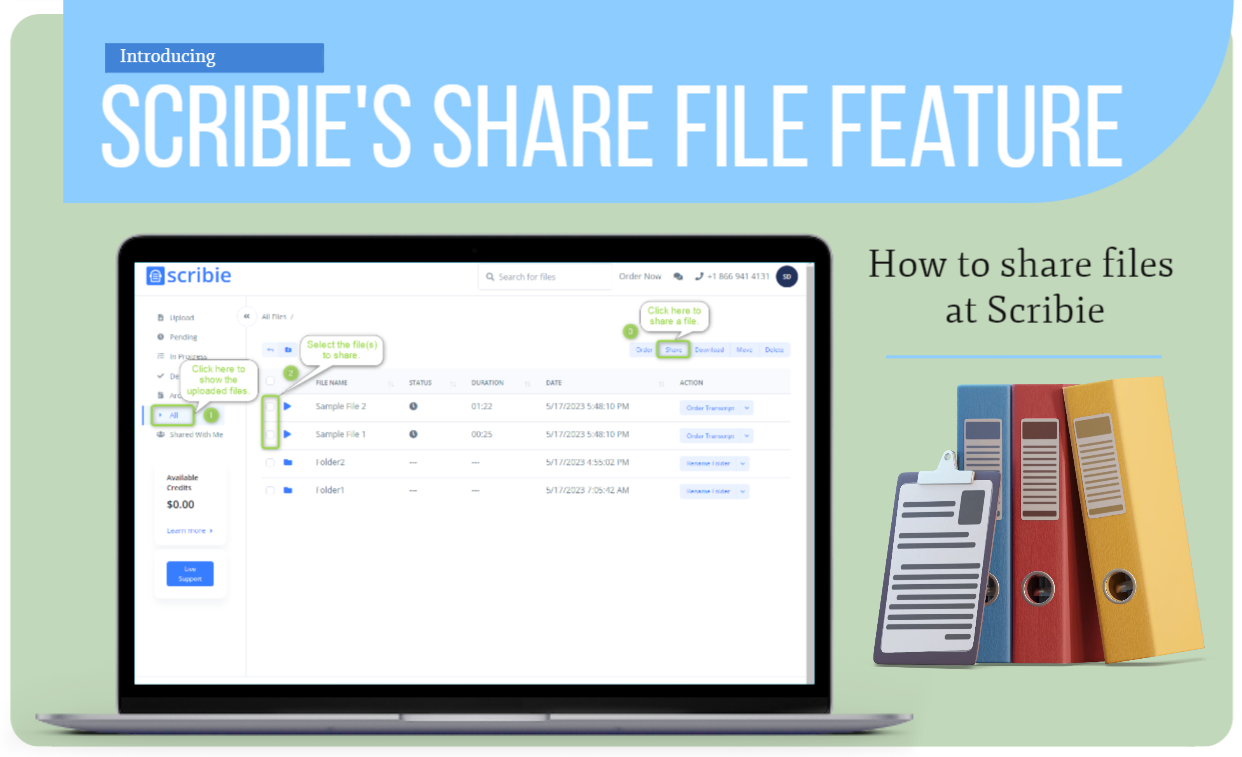 Introducing Scribie’s Share File Feature