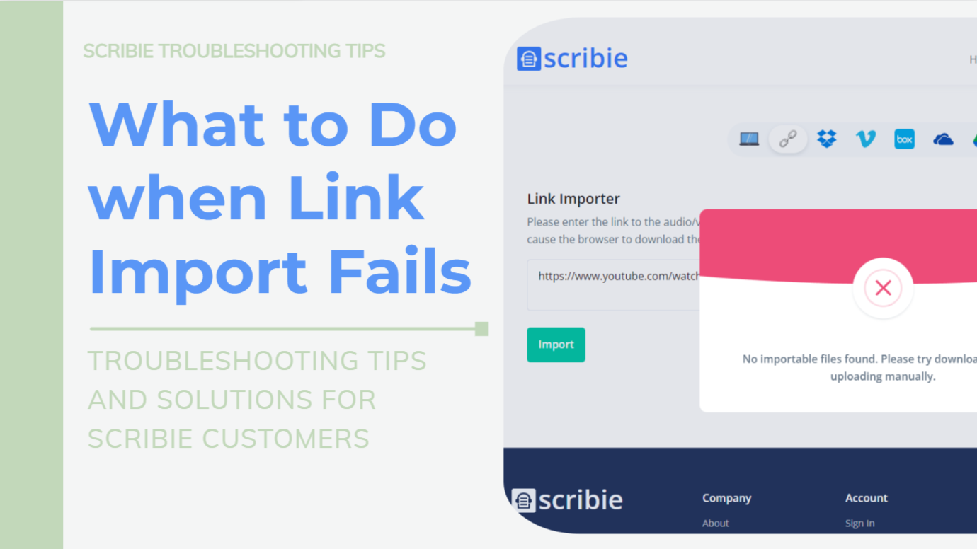 What to Do when Link Import Fails